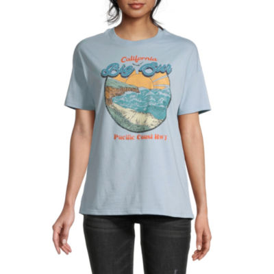 California Big Sur Juniors Womens Oversized Graphic T-Shirt