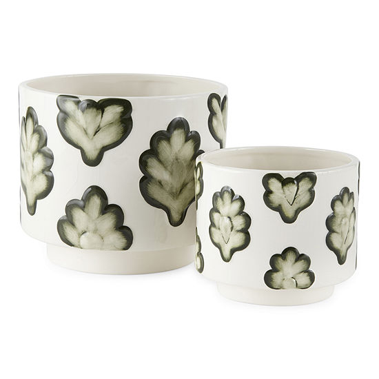 Distant Lands Ceramic Embossed Planter Collection