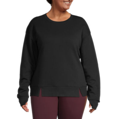 Xersion Classic Fleece Womens Round Neck Long Sleeve Sweatshirt JCPenney