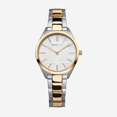 Bering Womens Two Tone Stainless Steel Bracelet Watch 17231-704