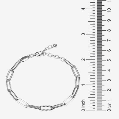Paris 1901 By Charles Garnier Womens Sterling Silver Solid 6 3/4 Inch Link Bracelet