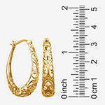 18K Gold Over Silver 32.2mm Hoop Earrings