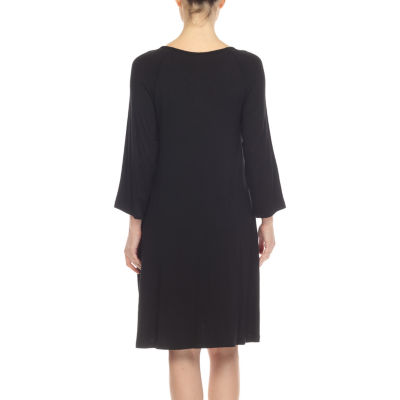 White Mark Womens Maternity 3/4 Sleeve Swing Dresses