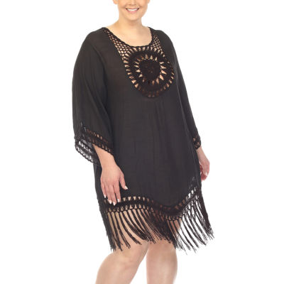 White Mark Womens Plus Dress Swimsuit Cover-Up