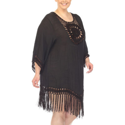 White Mark Womens Plus Dress Swimsuit Cover-Up