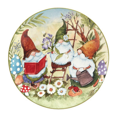 Certified International Garden Gnomes 4-pc. Earthenware Dinner Plate