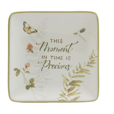 Certified International Green Fields 4-pc. Earthenware Appetizer Plate