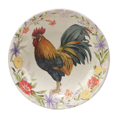 Certified International Floral Rooster Serving Platter