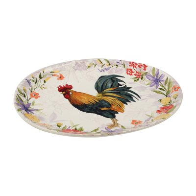 Rooster serving outlet platter