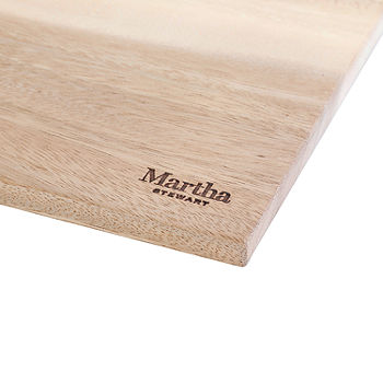 Martha Stewart Collection Beautiful Sheesham Wood Cutting Board, Light  Grain