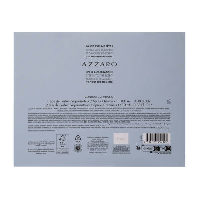 Azzaro Chrome Eau De Parfum 3-Pc Gift Set ($174 Value)