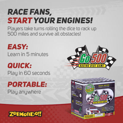 Zobmondo Go500 Racing Dice Game Travel Games