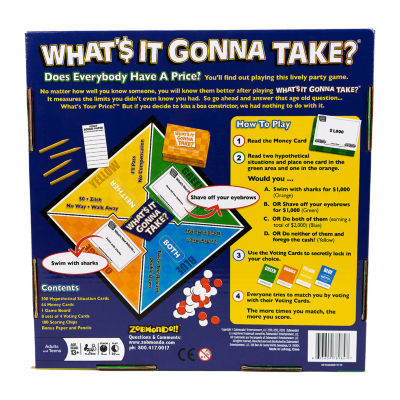 Zobmondo What'S It Gonna Take Board Game Board Game