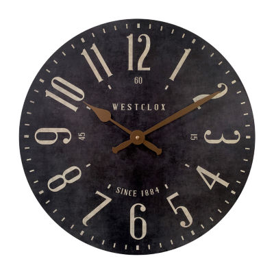 Westclox Vintage Black Mdf 15.5" Wall Clock 33363, Color Black JCPenney