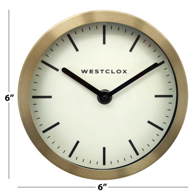 Westclox 6" Metal Gold Wall Clock