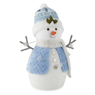 North Pole Trading Co. 15.5in Led Snowman Christmas Tabletop Decor