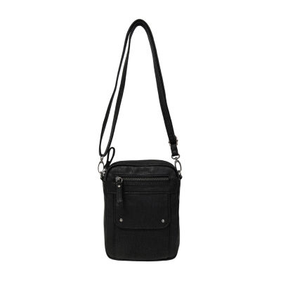 Bueno of California Crocodile Small Crossbody Bag, Color: Black - JCPenney