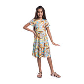 24sevenkid Big Girls Short Sleeve Fit + Flare Dress - JCPenney