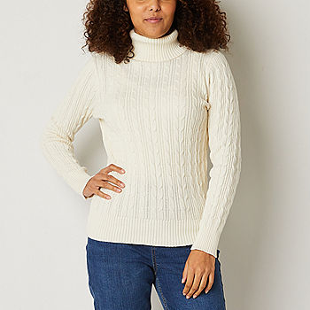 Knit Turtleneck Sweater - White - Ladies
