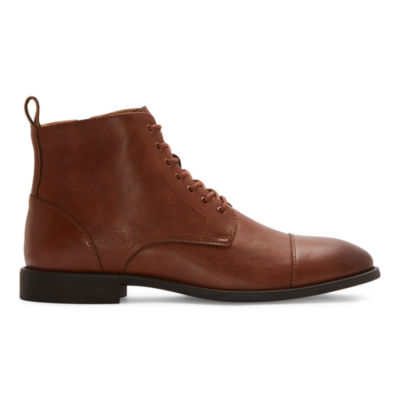 J. Ferrar Mens Colebrook Flat Heel Lace Up Boots