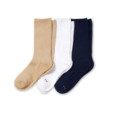 Thereabouts Little & Big Boys Uniform 3 Pair Crew Socks