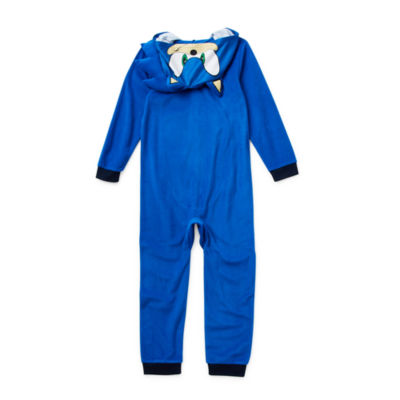 Little & Big Boys Fleece Sonic the Hedgehog Long Sleeve One Piece Pajama