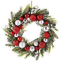 Deals on North Pole Trading Co. 20-inch Ornament Indoor Christmas Wreath