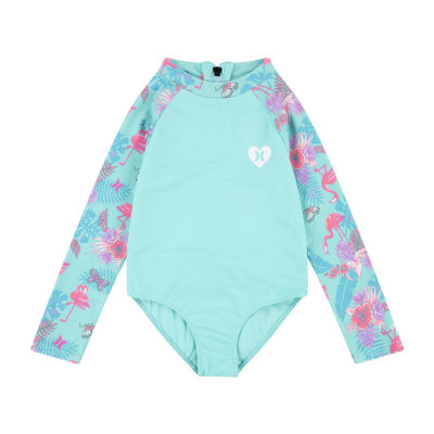 Hurley Toddler Girls Floral One Piece Swimsuit