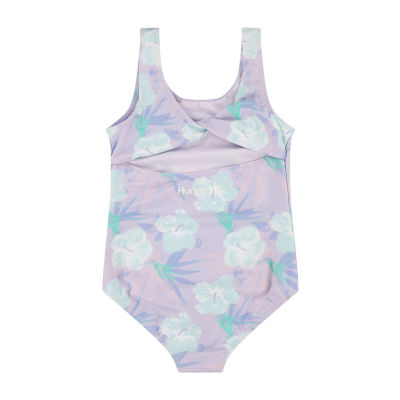 Hurley Big Girls Floral One Piece Swimsuit