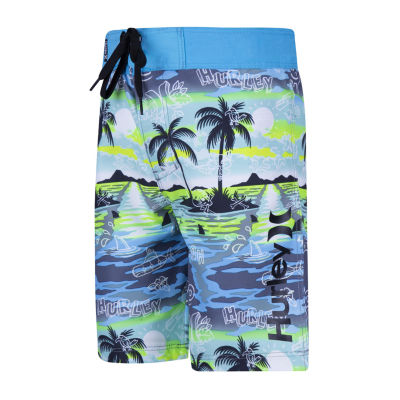 Hurley Little Boys At The Knee Swim Trunks