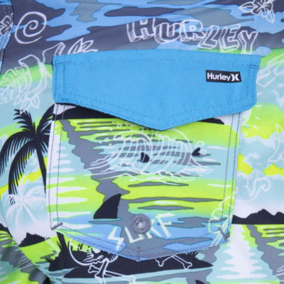 Hurley Little Boys At The Knee Swim Trunks