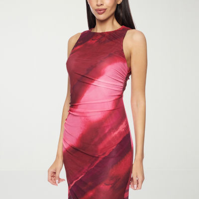 Premier Amour Womens Sleeveless Midi Sheath Dress