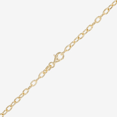 Made in Italy Womens 14K Gold Over Silver 17 Inch Chain Necklace