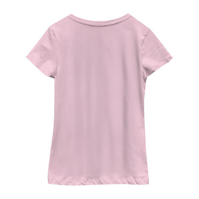 Little & Big Kid Girls Crew Neck Short Sleeve Slim Fit Lilo & Stitch Graphic T-Shirt