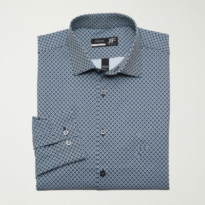 J. Ferrar Big and Tall Mens Regular Fit Easy Care Stretch Fabric Long Sleeve Dress Shirt