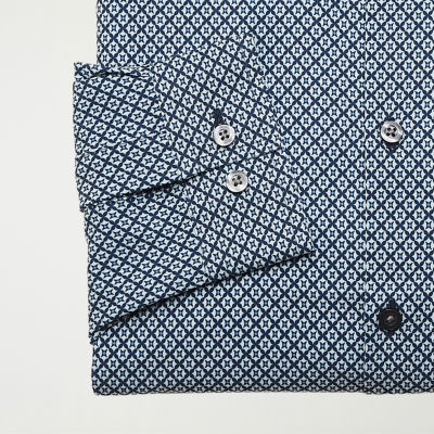 J. Ferrar Big and Tall Mens Regular Fit Easy Care Stretch Fabric Long Sleeve Dress Shirt