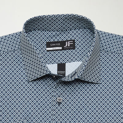 J. Ferrar Big and Tall Mens Regular Fit Easy Care Stretch Fabric Long Sleeve Dress Shirt