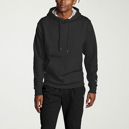 Champion Powerblend Fleece Mens Long Sleeve Hoodie, X-large, Black