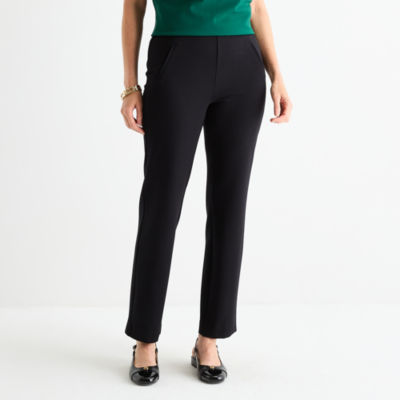 Liz Claiborne Amelia Ponte Womens Straight Pull-On Pant - JCPenney