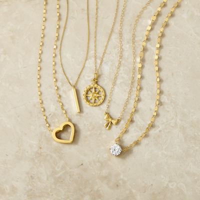 Gold Addiction Womens 10K Gold Inch Pendant Necklace