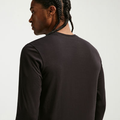 Nike Club Mens Crew Neck Long Sleeve Quick Dry Active Big and Tall T-Shirt