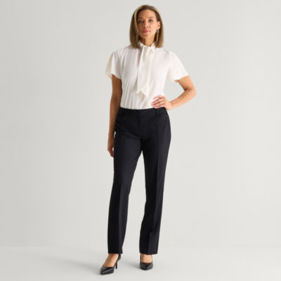 Liz Claiborne Audra Curvy Womens Straight Mid Rise Trouser