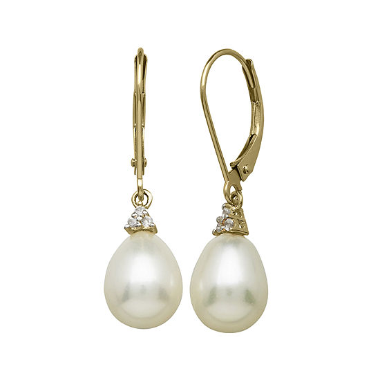 Certified Sofia™ Cultured Freshwater Pearl 14K Yellow Gold Earrings