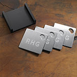 4-pc. Personalized Stainless Steel Bottle Opener Coaster Set