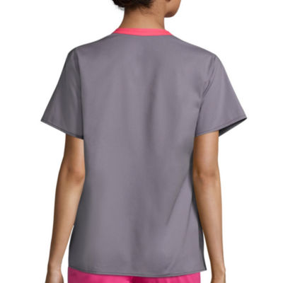 Wink® Wonderflex Verity Womens V Neck Short Sleeve Tag Free Scrub Top