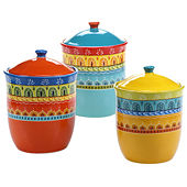 Certified International Tuscan View Earthenware Canister Set