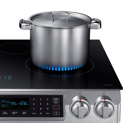 Samsung 5.8 cu. ft. Smart Wi-Fi Enabled Slide-In Induction Range With Virtual Flame™