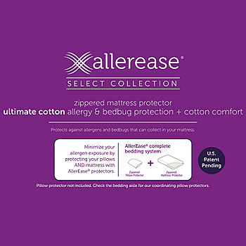 AllerEase Ultimate Cotton Allergy and Bedbug Zippered Mattress Protector