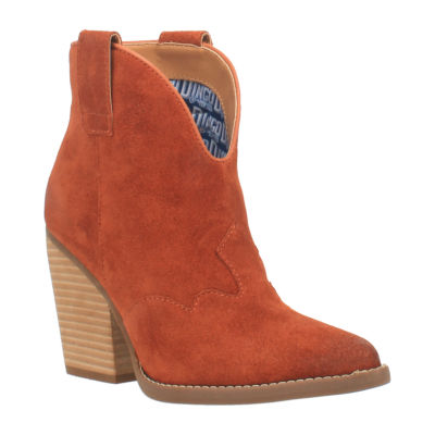Dingo Womens Flannie Block Heel Booties JCPenney