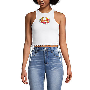 Blossom faktum Rykke Forever 21 Juniors Womens Lucky Me Graphic Crop Top, Color: White Multi -  JCPenney